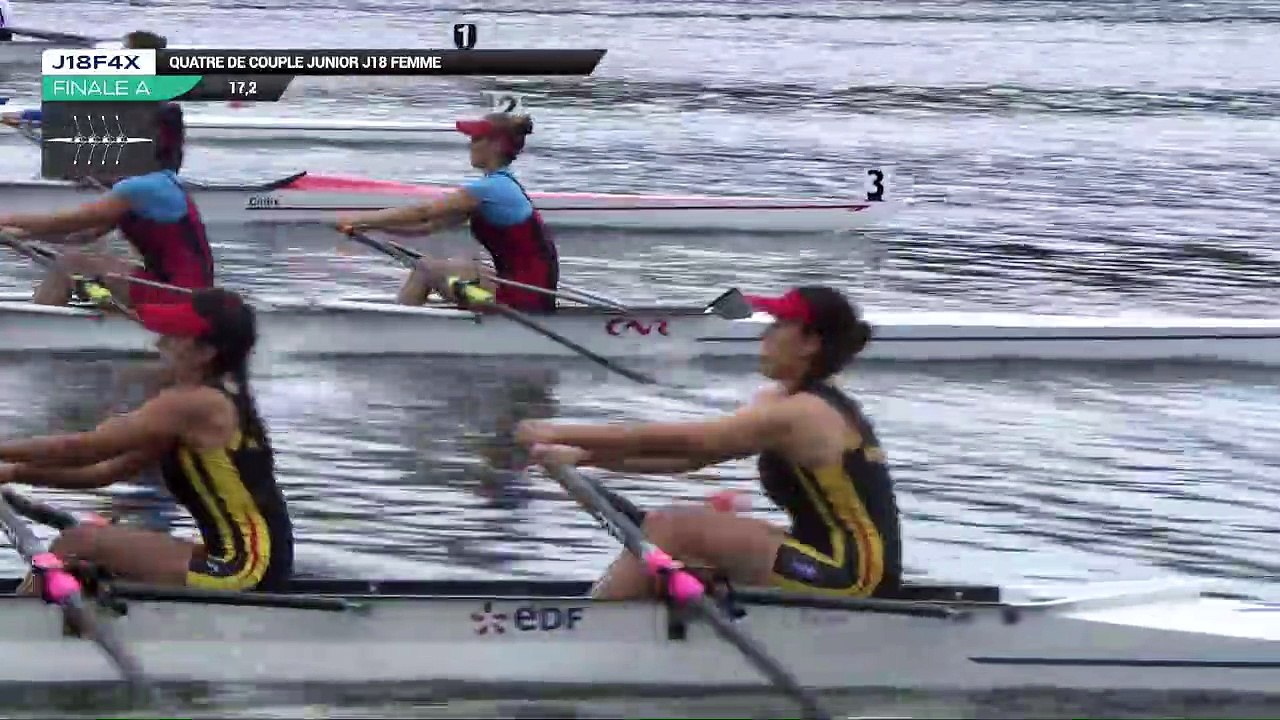 Championnat de France Junior Bateaux longs - Bourges 2019 - Finale du quatre de couple femmes - FJ4X