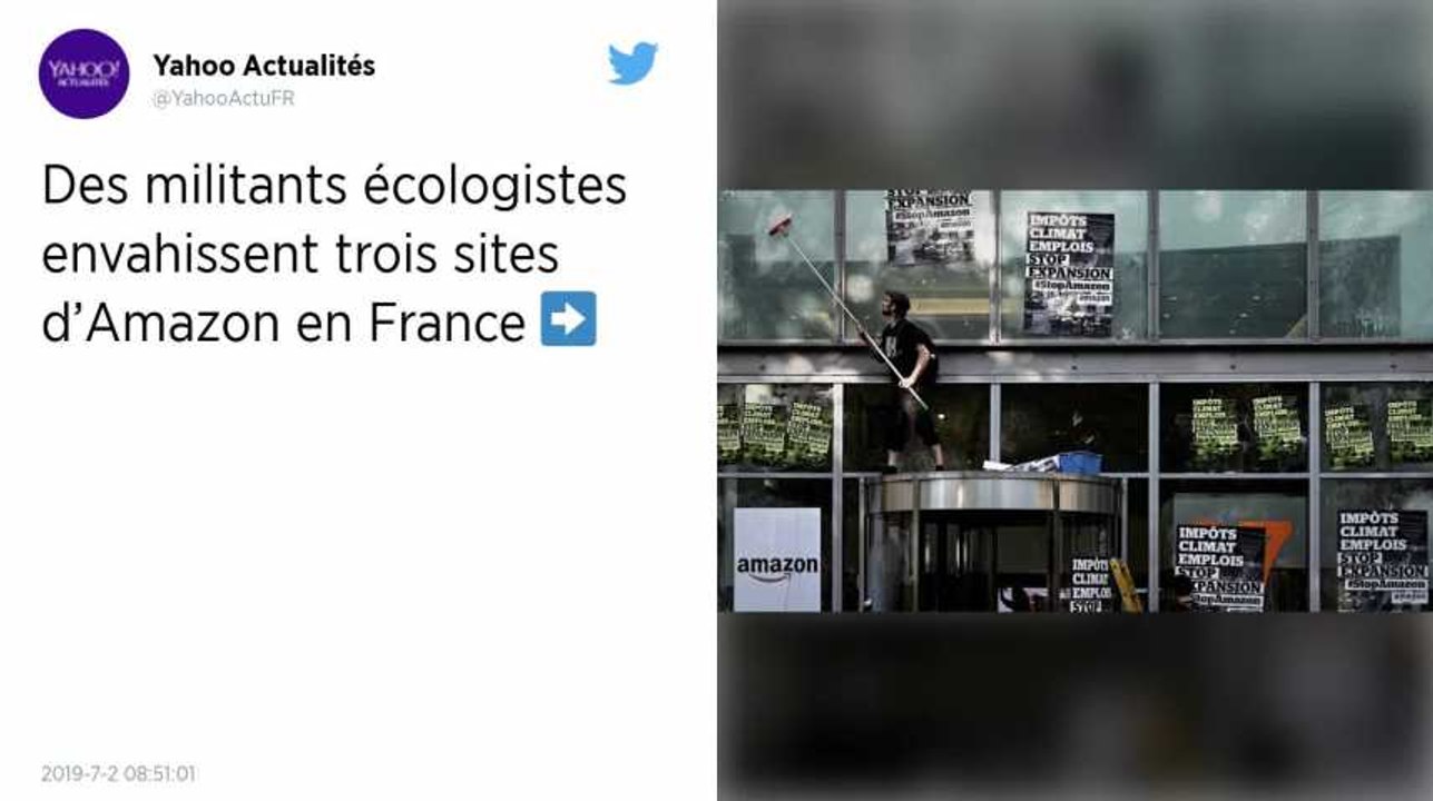 Des militants écologistes bloquent trois sites d’Amazon France