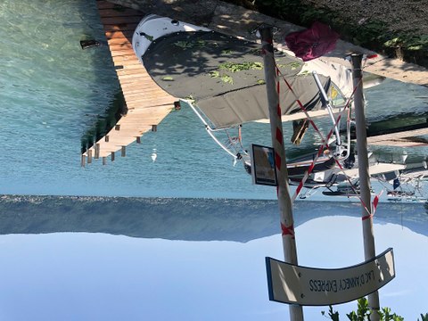 Orages et tempête sur le lac d'Annecy : le port de Veyrier-du-Lac a subi de gros dégâts
