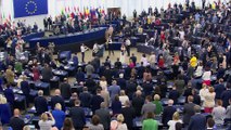 Avrupa Parlamentosu'nda Brexitçilerden marş protesto - STRAZBURG
