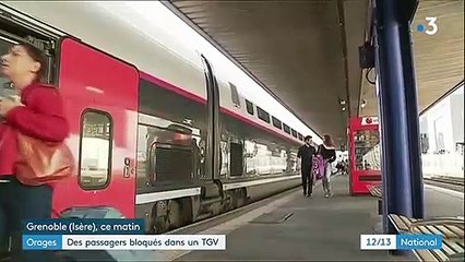 Orages : des passagers bloqués dans le TGV Paris-Grenoble