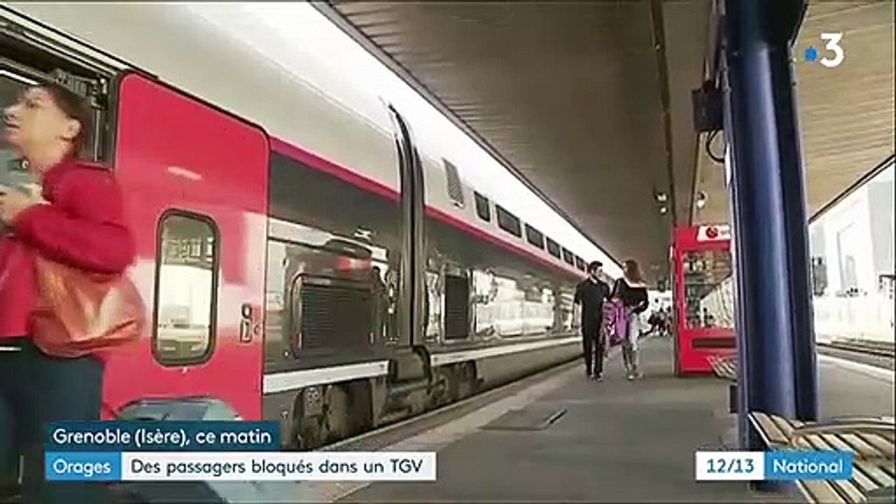 Orages : des passagers bloqués dans le TGV Paris-Grenoble