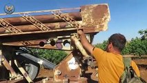 استهداف تجمعات ميليشيل أسد في كرناز بريف حماة الشمالي بصواريخ الغراد
