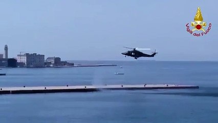 Trieste - Incidente aereo in mare ma è un esercitazione (02.07.19)
