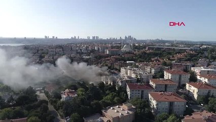 ÜSKÜDAR'DAKİ YANGININ HAVADAN GÖRÜNTÜLERİ