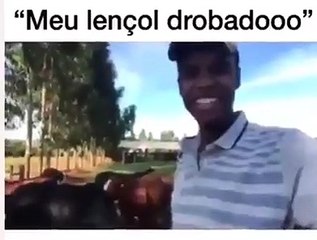 "Meu lençol drobado kkkk"