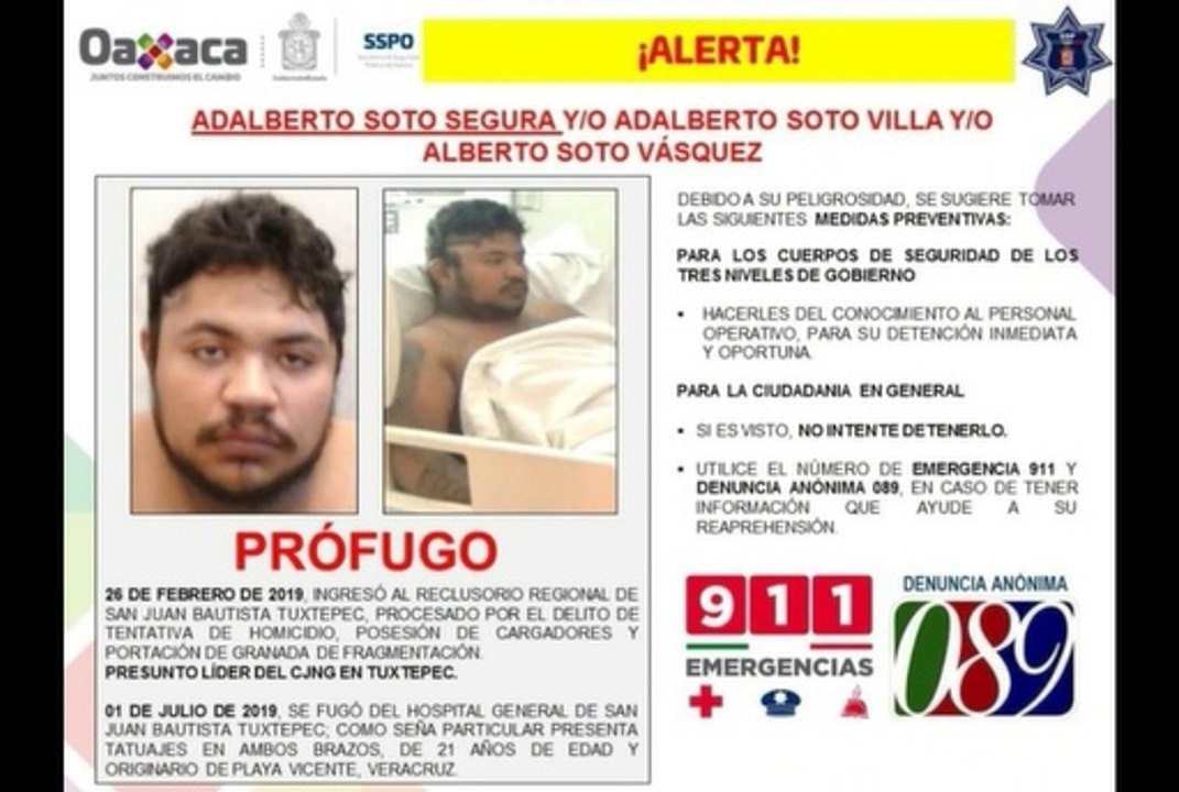 Se les da a la fuga líder del CJNG mientras le daban atención médica