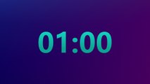 1 Minute Timer Countdown with Sound Alarm ⏱