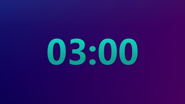 3 Minute Timer Countdown with Sound Alarm ⏱⏱⏱