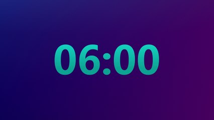 6 Minute Timer Countdown with Sound Alarm ⏱⏱⏱⏱⏱⏱