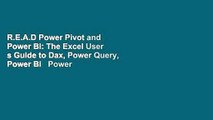 R.E.A.D Power Pivot and Power Bi: The Excel User s Guide to Dax, Power Query, Power Bi   Power