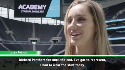 Laura Robson can't hide her love for the Panthers