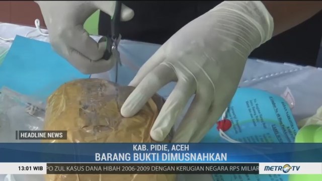 BNN Pidie Aceh Musnahkan 1 Kg Sabu