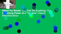 About For Books  You Can Do Anything: The Surprising Power of a 