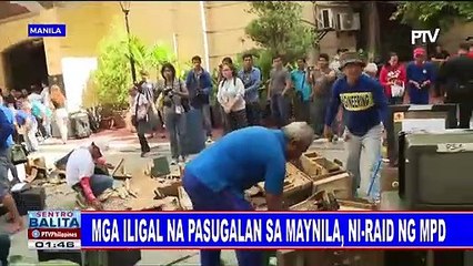 Mga iligal na pasugalan sa Maynila, ni-raid ng MPD