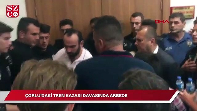 Çorlu'daki tren kazası davasında arbede