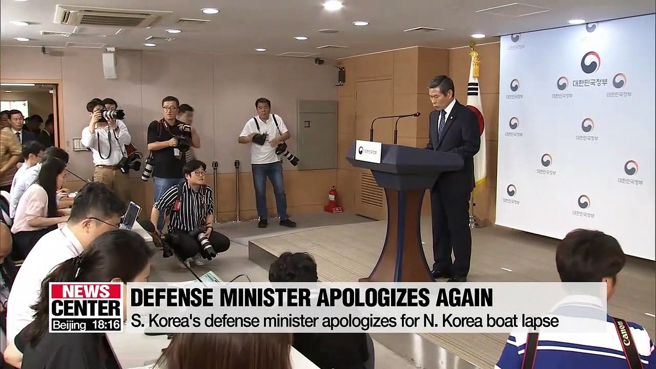 S. Korea's defense minister apologizes for N. Korea boat lapse