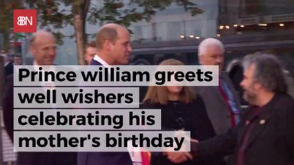 Prince William Meets With People Honoring His Late Mother