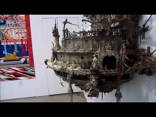 Kris Kuksi sculpure at the opening of his New York City exhibition March 21 2013