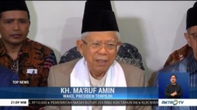 Ma'ruf Amin Pastikan Ada Anak Muda Masuk Kabinet Menteri