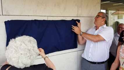 Inauguration du funérarium du Grand Pontarlier par le maire Patrick Genre et la première adjointe Marie-Claude Masson