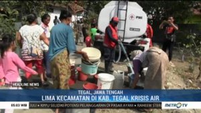 Ribuan Warga di Tegal Kesulitan Dapatkan Air Bersih