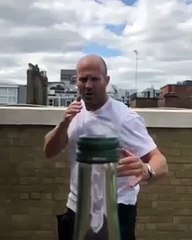 Jeason statham wins bottle cap challenge