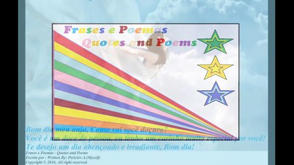 Bom dia meu anjo, tenho um carinho muito especial! [Mensagem] [Frases e Poemas]