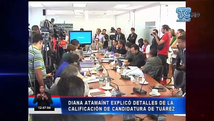 Diana Atamaint dio detalles de la calificación de candidatura de Tuárez
