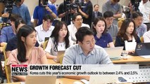 Korea cuts 2019 economic growth outlook to between 2.4% and 2.5%