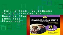 Full E-book  QuickBooks 2019 All-in-One For Dummies (For Dummies (Business   Personal Finance))