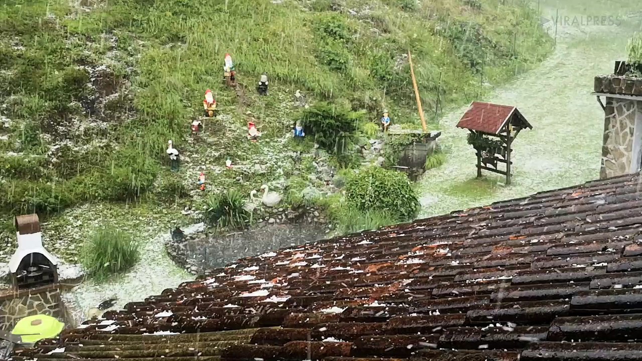 Hail Storm Flash Floods Batter Slovenian Village