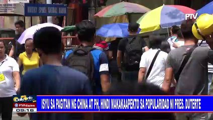 Isyu sa pagitan ng China at PH, hindi makakaapekto sa popularidad ni Pres. #Duterte