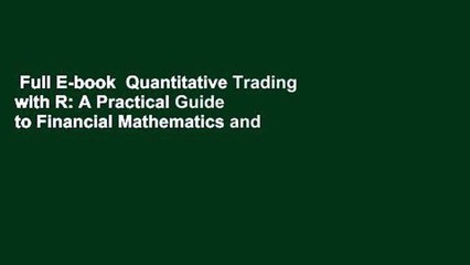 Master Quantitative Trading with R: The Complete Practical Guide 📈