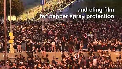 Protest savvy: Hong Kong youngsters invent hand signals