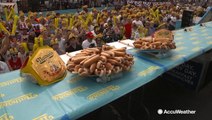 Contestants gear up for Nathan's hot dog eating competition