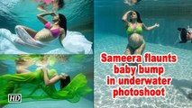 Sameera flaunts baby bump in underwater photoshoot