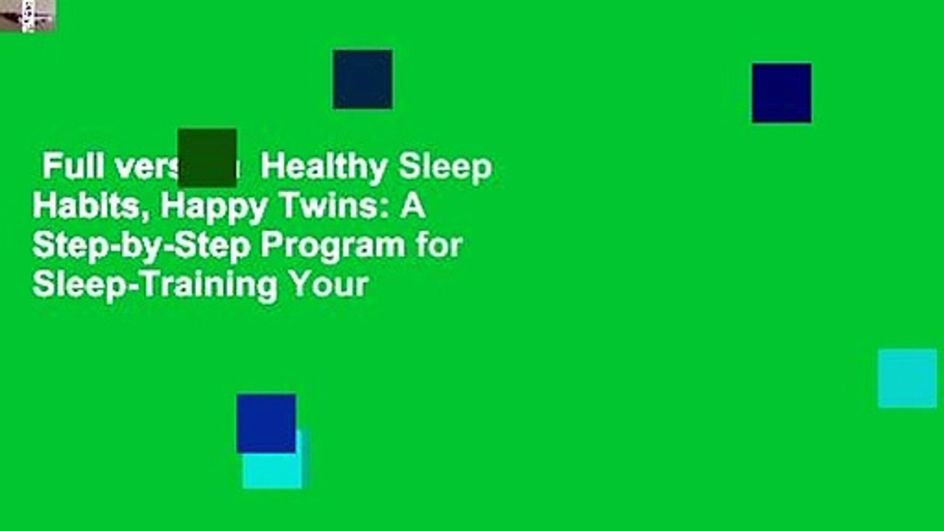 healthy sleep habits happy twins
