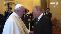 El papa Francisco recibió a Putin en el Vaticano
