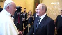 El papa Francisco recibió a Putin en el Vaticano
