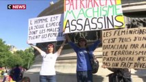 Rassemblement à Paris pour dénoncer les violences faites aux femmes