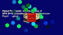 About For Books  Concise Rules of APA Style (Concise Rules of the American Psychological