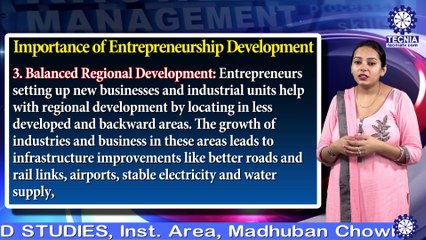Ms. MANISHA KATARIA  || Importance of Entrepreneurship Development  || MBA || TIAS || TECNIA TV