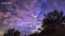 Time-lapse footage captures lightning storm with epic Milky Way backdrop in Australia