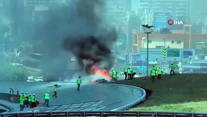 Zincirlikuyu'da AVM Giriş Bölümünde Yangın