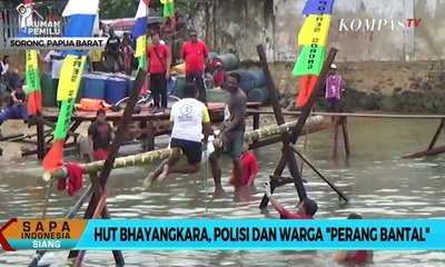 HUT Bhayangkara, Polisi dan Warga “Perang Bantal”