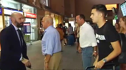 Reguilón llega a Sevilla para firmar la cesión con el club de Nervión