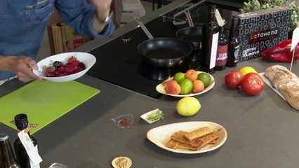 mi pulpito a la gallega banda de hojaldre de frutas y crema de chocolate