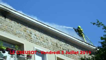 LE CREUSOT : Appartement en feu cité du Parc (5:7:19)