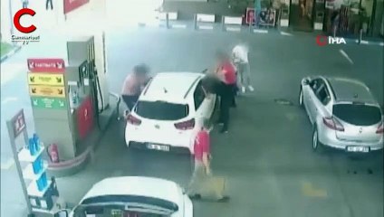 Polis hırsızları benzin istasyonunda yakaladı
